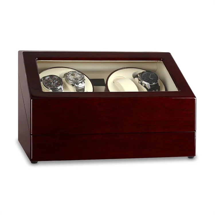 جعبه ساعت مچی و کوک‌ کننده ساعت کلارشتاین آلمان  Klarstein Old Marshall مدل کلاسیک برای 10 ساعت اتوماتیک – طراحی چوبی با موتورهای مستقل